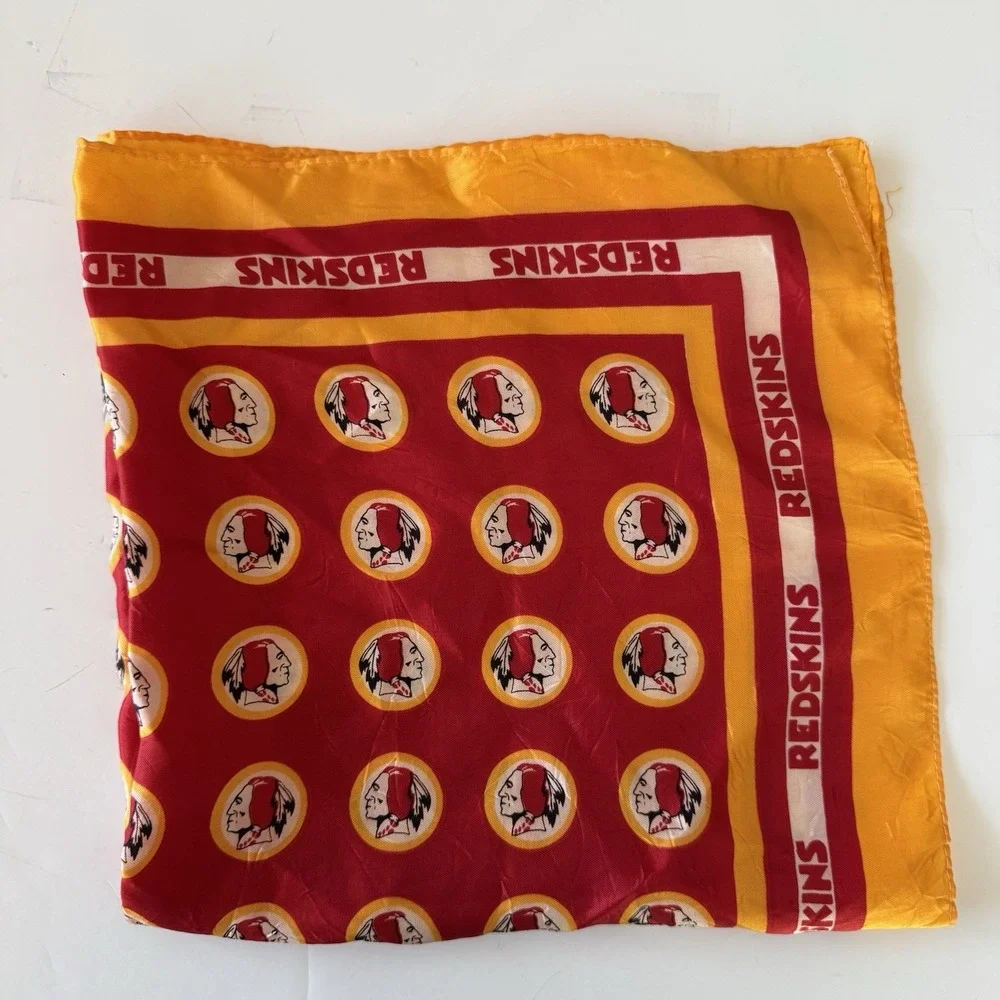 Vintage 1974 NFL Washington Redskins Square Bandana Scarf Acetate Japan Rare!
